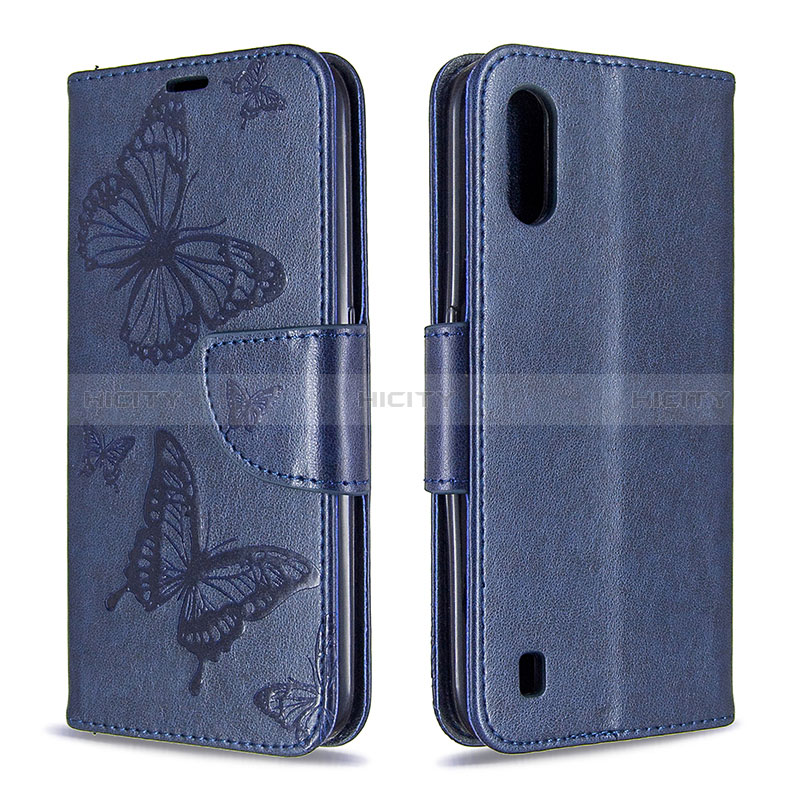 Leather Case Stands Butterfly Flip Cover Holder B13F for Samsung Galaxy A01 SM-A015