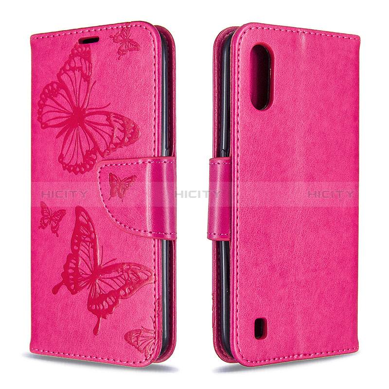 Leather Case Stands Butterfly Flip Cover Holder B13F for Samsung Galaxy A01 SM-A015