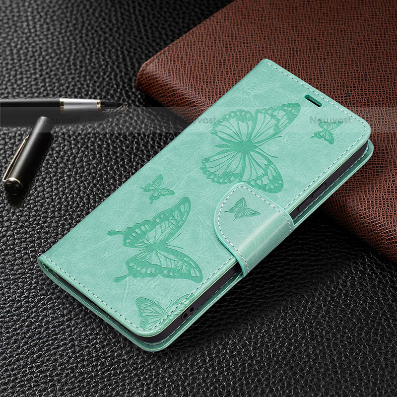 Leather Case Stands Butterfly Flip Cover Holder B13F for Samsung Galaxy S21 5G