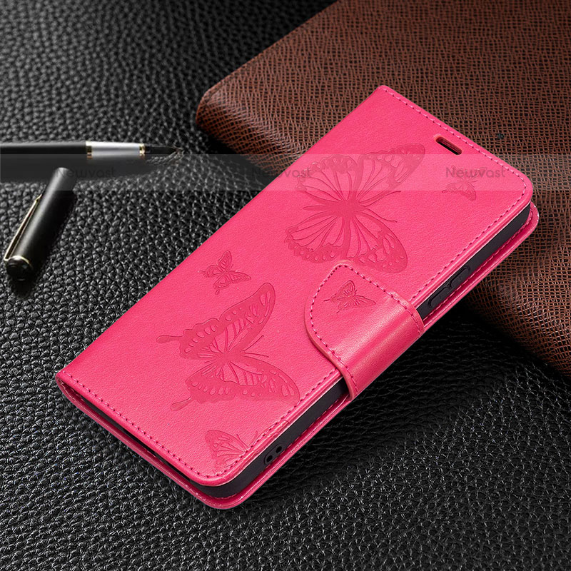 Leather Case Stands Butterfly Flip Cover Holder B13F for Samsung Galaxy S21 5G