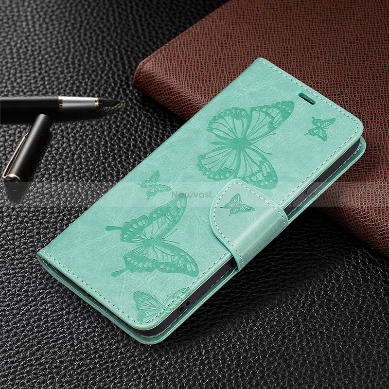 Leather Case Stands Butterfly Flip Cover Holder B13F for Samsung Galaxy S22 Plus 5G