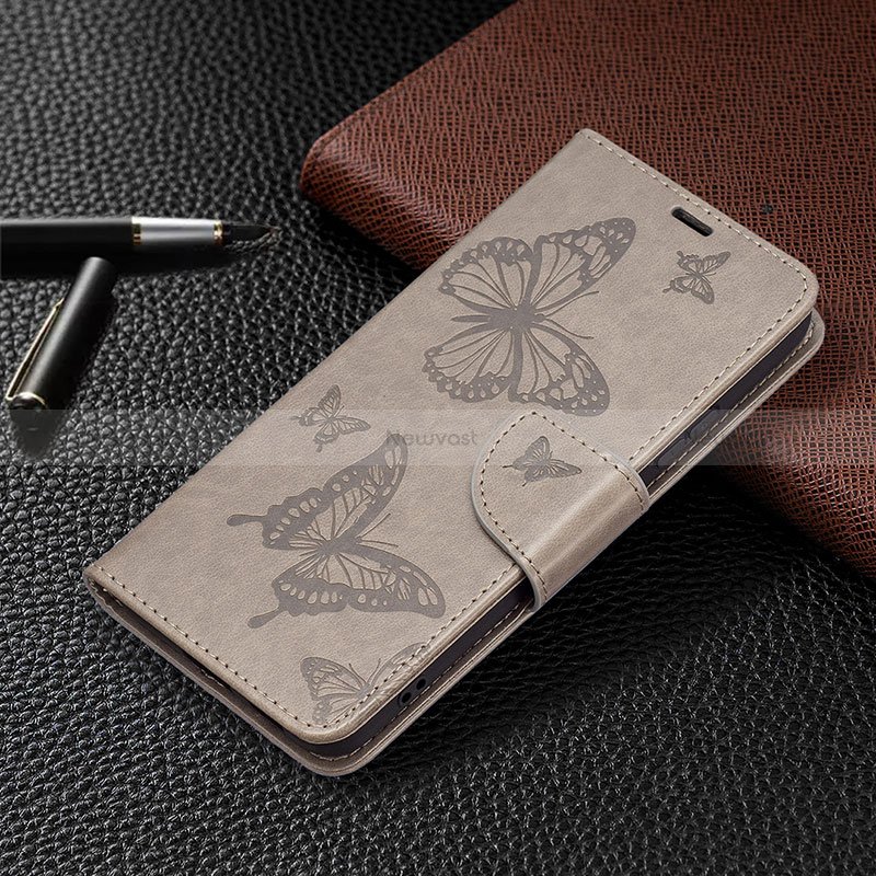 Leather Case Stands Butterfly Flip Cover Holder B13F for Samsung Galaxy S22 Plus 5G