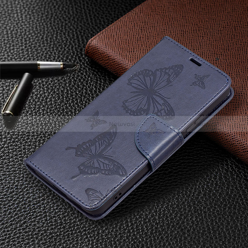 Leather Case Stands Butterfly Flip Cover Holder B13F for Samsung Galaxy S22 Plus 5G