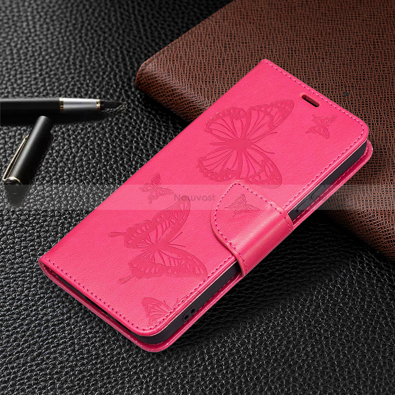 Leather Case Stands Butterfly Flip Cover Holder B13F for Samsung Galaxy S22 Plus 5G