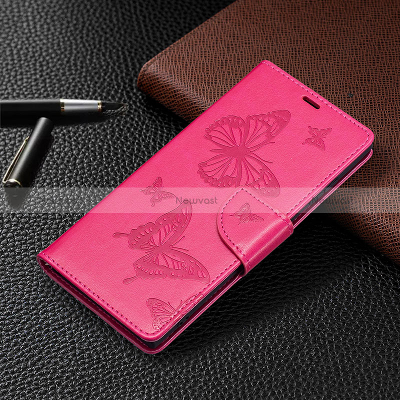 Leather Case Stands Butterfly Flip Cover Holder B13F for Samsung Galaxy S24 Ultra 5G