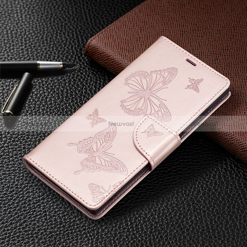 Leather Case Stands Butterfly Flip Cover Holder B13F for Samsung Galaxy S24 Ultra 5G