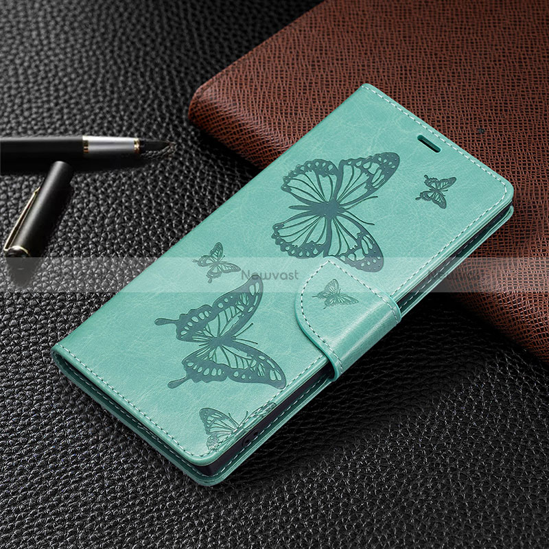 Leather Case Stands Butterfly Flip Cover Holder B13F for Samsung Galaxy S24 Ultra 5G