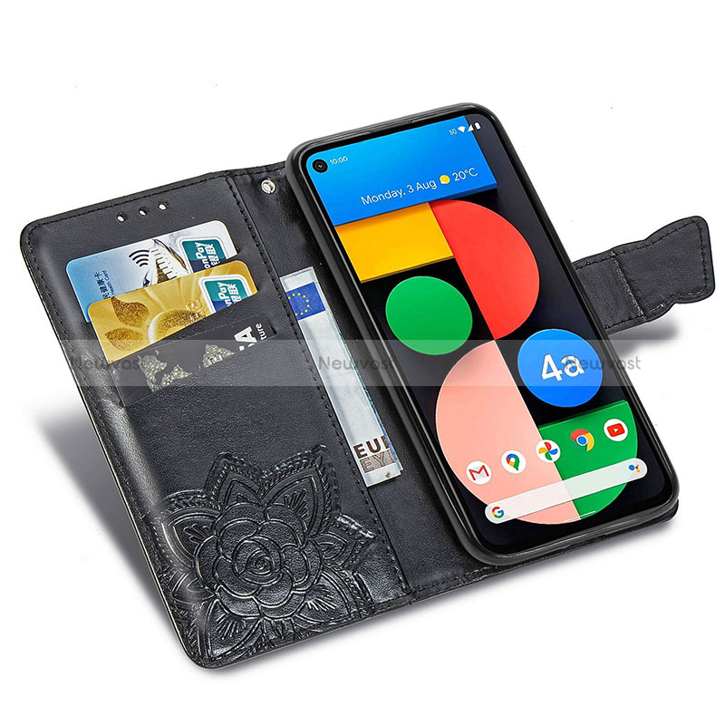 Leather Case Stands Butterfly Flip Cover Holder for Google Pixel 4a 5G