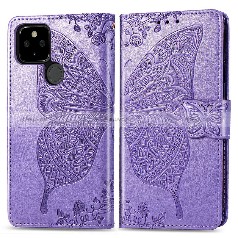 Leather Case Stands Butterfly Flip Cover Holder for Google Pixel 4a 5G