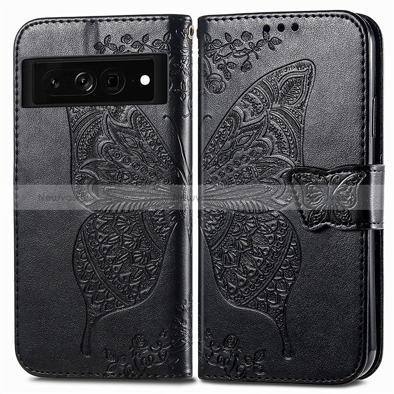 Leather Case Stands Butterfly Flip Cover Holder for Google Pixel 7 Pro 5G