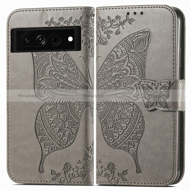 Leather Case Stands Butterfly Flip Cover Holder for Google Pixel 7 Pro 5G