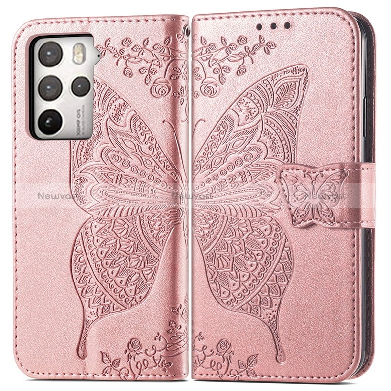 Leather Case Stands Butterfly Flip Cover Holder for HTC U23 5G