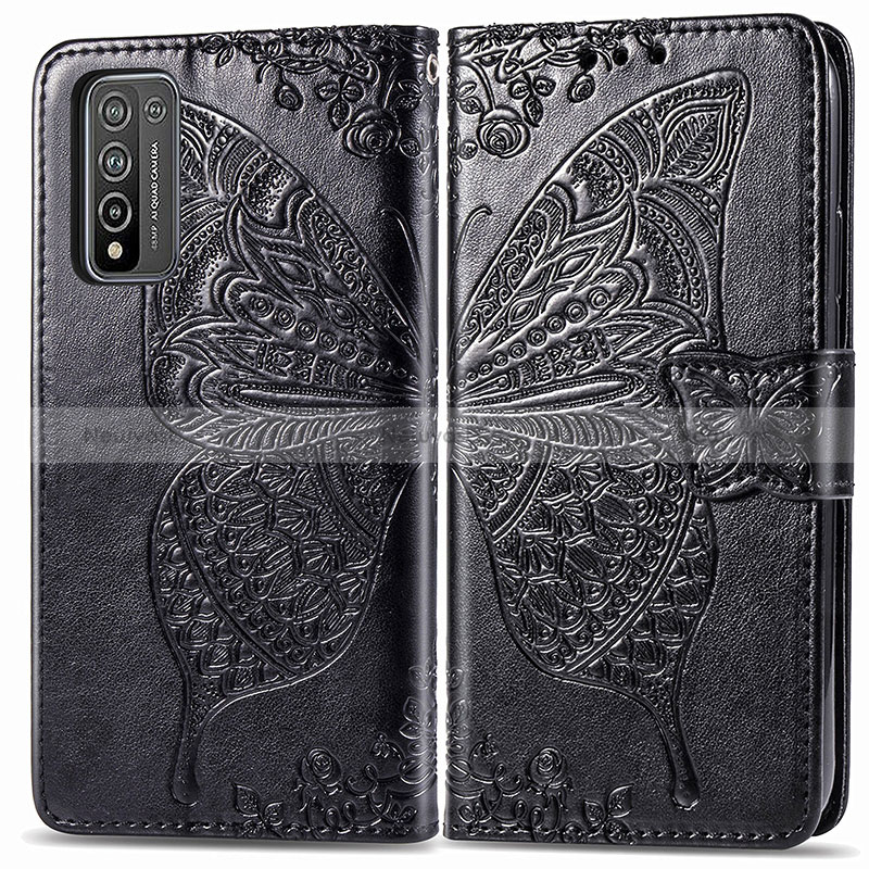 Leather Case Stands Butterfly Flip Cover Holder for Huawei Honor 10X Lite