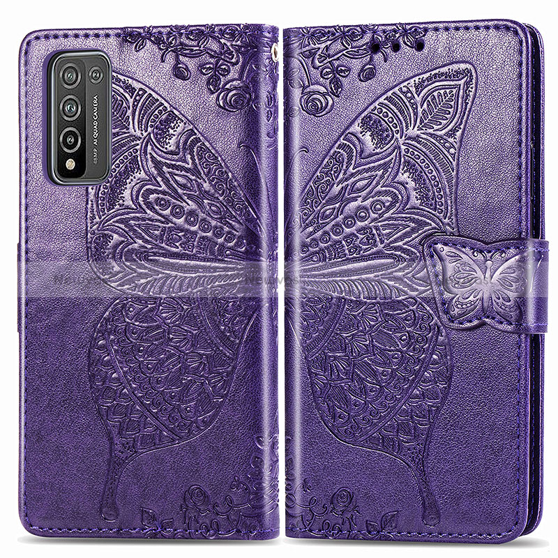 Leather Case Stands Butterfly Flip Cover Holder for Huawei Honor 10X Lite