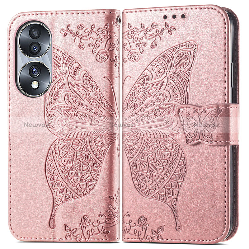 Leather Case Stands Butterfly Flip Cover Holder for Huawei Honor 70 5G