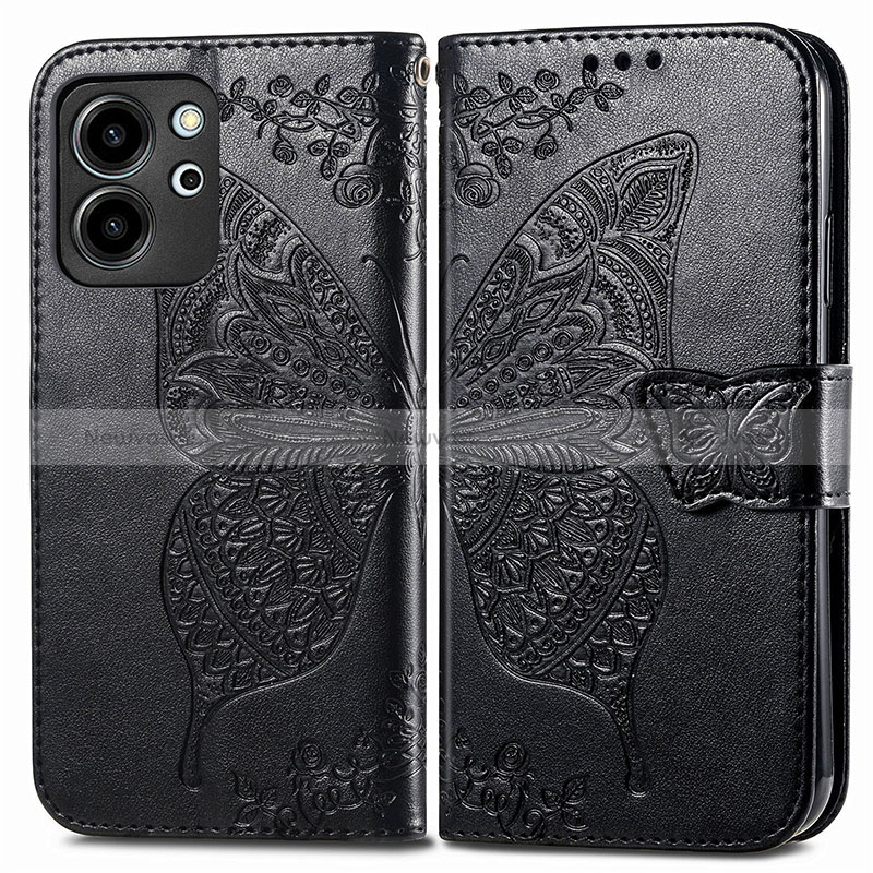 Leather Case Stands Butterfly Flip Cover Holder for Huawei Honor 80 SE 5G