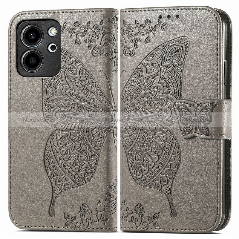 Leather Case Stands Butterfly Flip Cover Holder for Huawei Honor 80 SE 5G