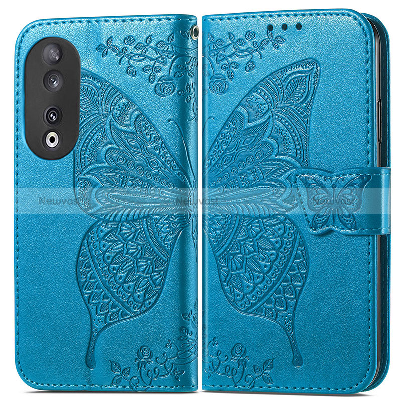 Leather Case Stands Butterfly Flip Cover Holder for Huawei Honor 90 5G