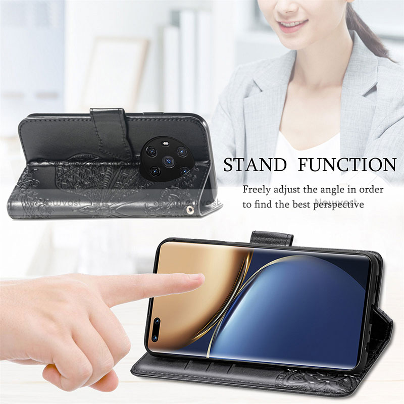 Leather Case Stands Butterfly Flip Cover Holder for Huawei Honor Magic3 5G