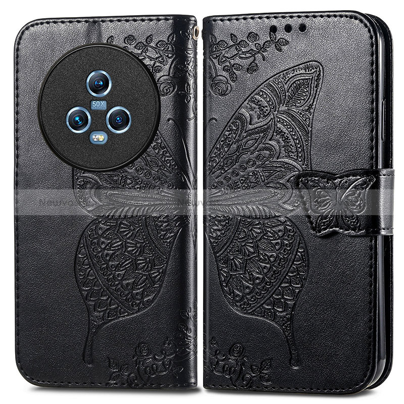 Leather Case Stands Butterfly Flip Cover Holder for Huawei Honor Magic5 5G