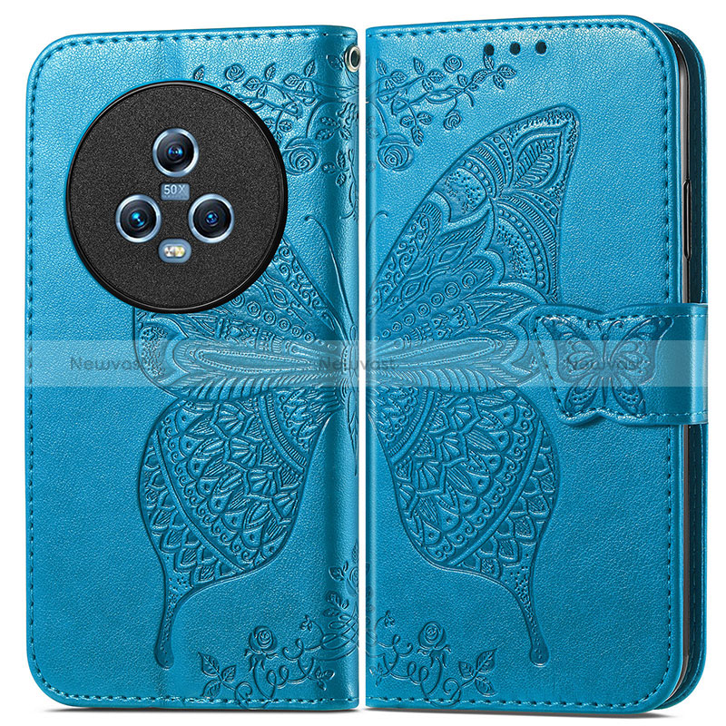 Leather Case Stands Butterfly Flip Cover Holder for Huawei Honor Magic5 5G