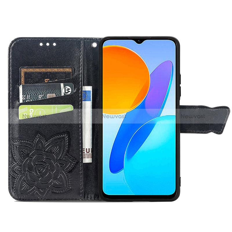 Leather Case Stands Butterfly Flip Cover Holder for Huawei Honor X6 5G