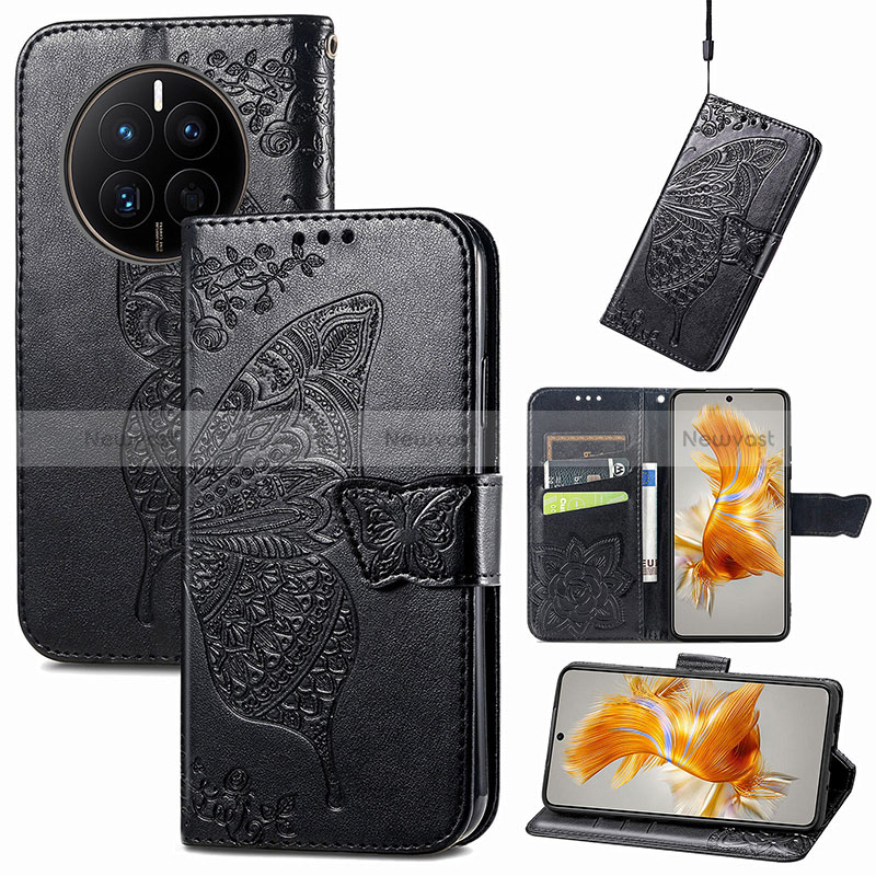 Leather Case Stands Butterfly Flip Cover Holder for Huawei Mate 50E