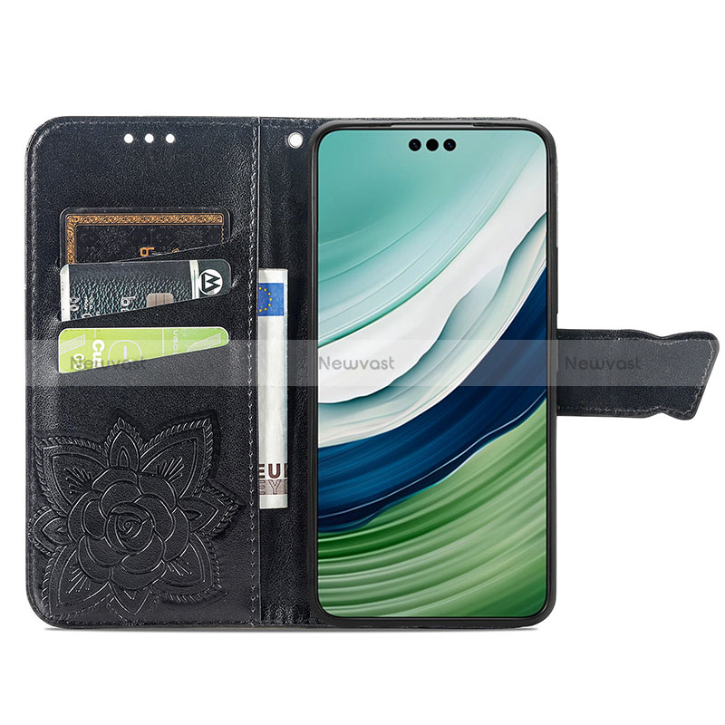 Leather Case Stands Butterfly Flip Cover Holder for Huawei Mate 60 Pro