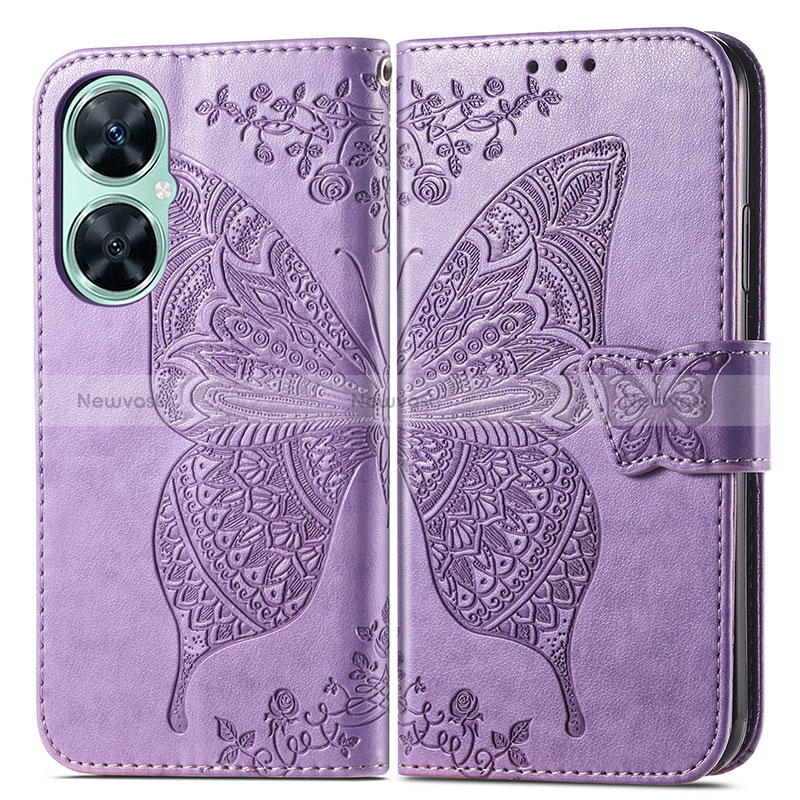 Leather Case Stands Butterfly Flip Cover Holder for Huawei Nova 11i