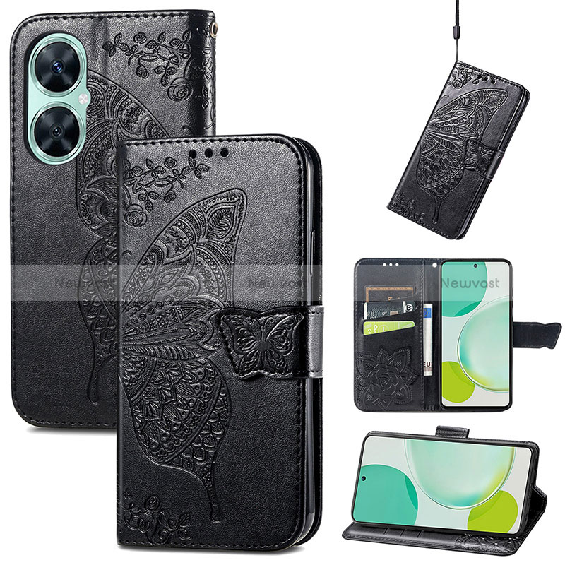 Leather Case Stands Butterfly Flip Cover Holder for Huawei Nova 11i