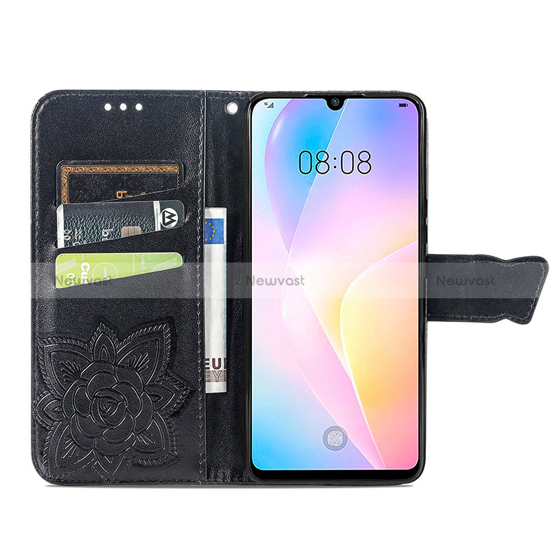 Leather Case Stands Butterfly Flip Cover Holder for Huawei Nova 8 SE 4G