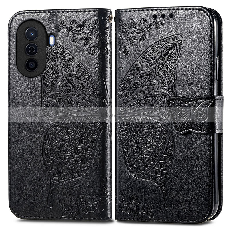 Leather Case Stands Butterfly Flip Cover Holder for Huawei Nova Y71