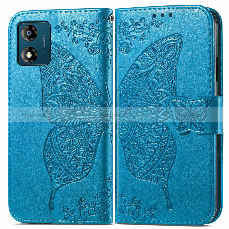 Leather Case Stands Butterfly Flip Cover Holder for Motorola Moto E13