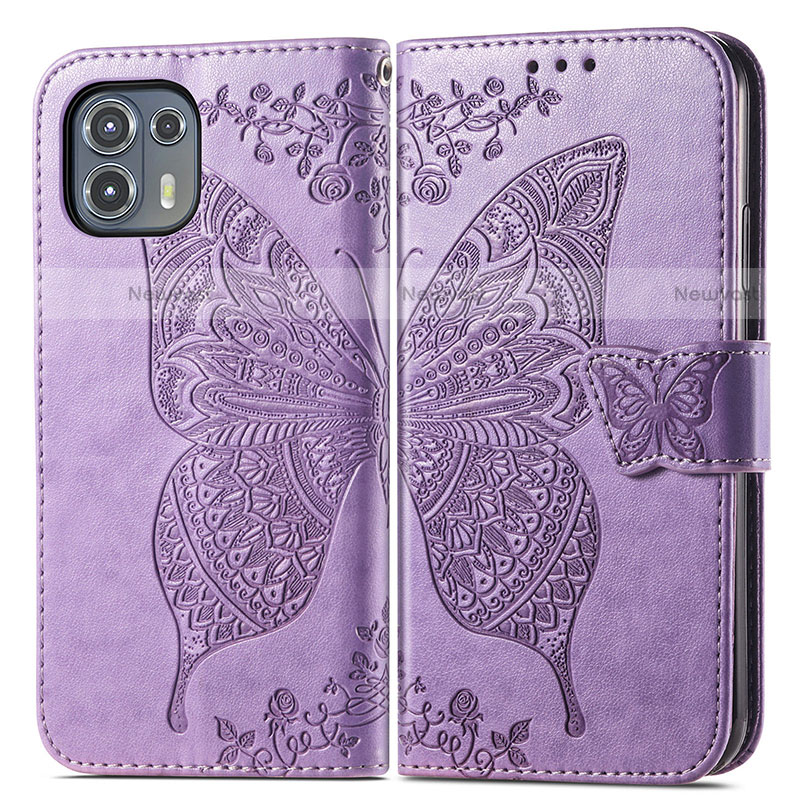 Leather Case Stands Butterfly Flip Cover Holder for Motorola Moto Edge 20 Lite 5G