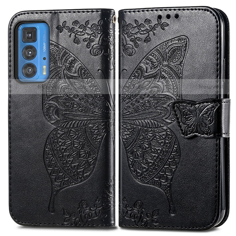 Leather Case Stands Butterfly Flip Cover Holder for Motorola Moto Edge 20 Pro 5G