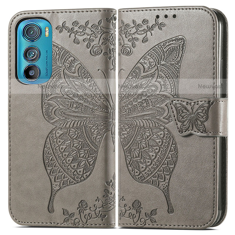 Leather Case Stands Butterfly Flip Cover Holder for Motorola Moto Edge 30 5G