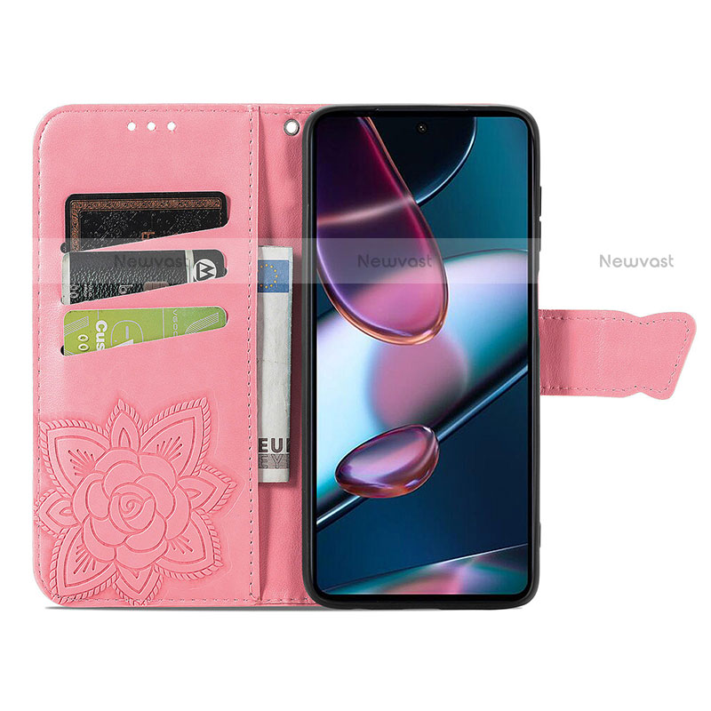 Leather Case Stands Butterfly Flip Cover Holder for Motorola Moto Edge Plus (2022) 5G