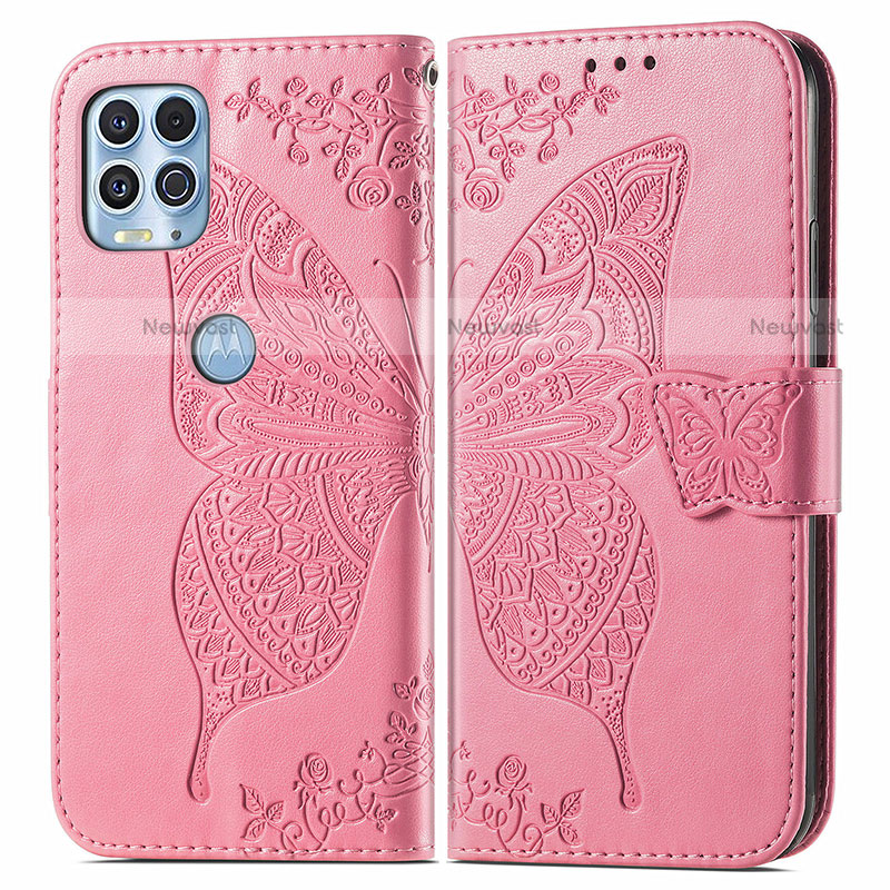 Leather Case Stands Butterfly Flip Cover Holder for Motorola Moto Edge S 5G