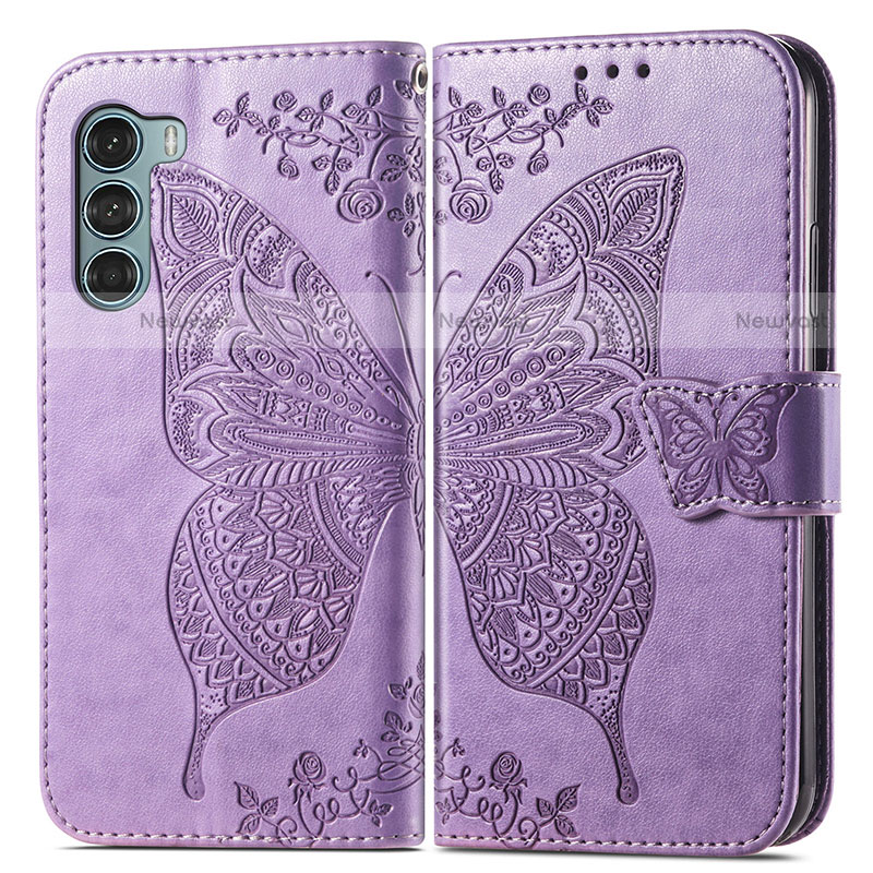 Leather Case Stands Butterfly Flip Cover Holder for Motorola Moto Edge S30 5G