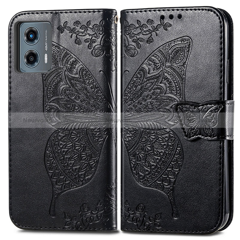 Leather Case Stands Butterfly Flip Cover Holder for Motorola Moto G 5G (2023)