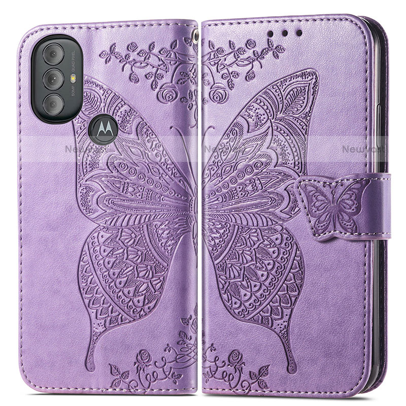 Leather Case Stands Butterfly Flip Cover Holder for Motorola Moto G Power (2022)