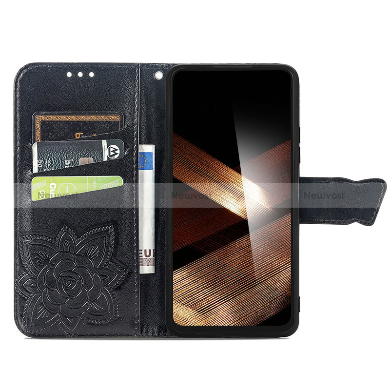 Leather Case Stands Butterfly Flip Cover Holder for Motorola Moto G14