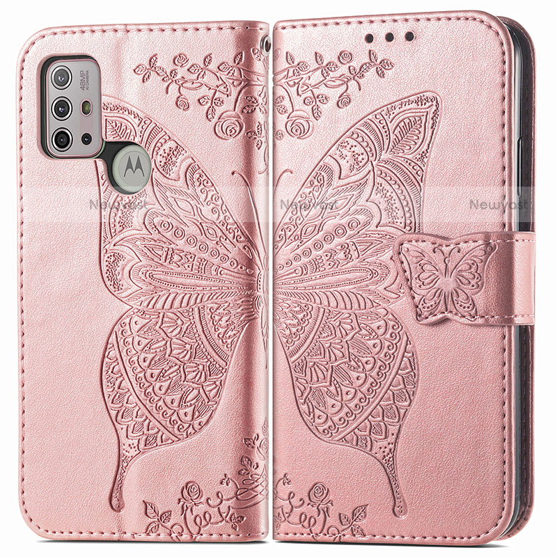 Leather Case Stands Butterfly Flip Cover Holder for Motorola Moto G20