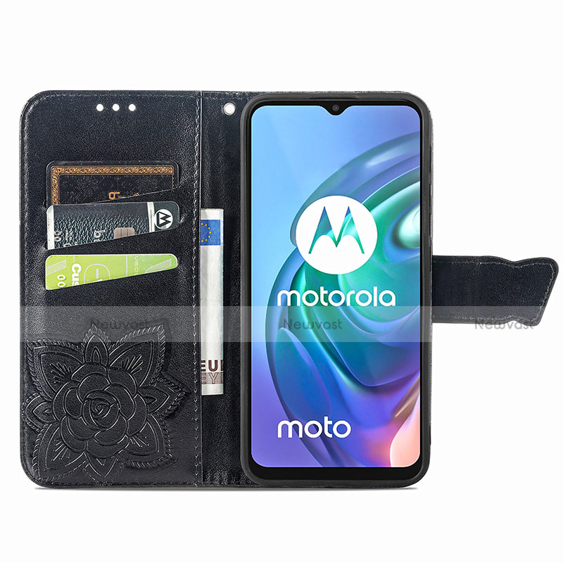 Leather Case Stands Butterfly Flip Cover Holder for Motorola Moto G30