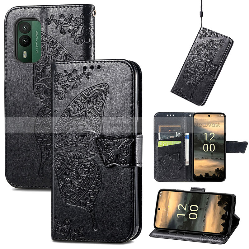 Leather Case Stands Butterfly Flip Cover Holder for Nokia XR21