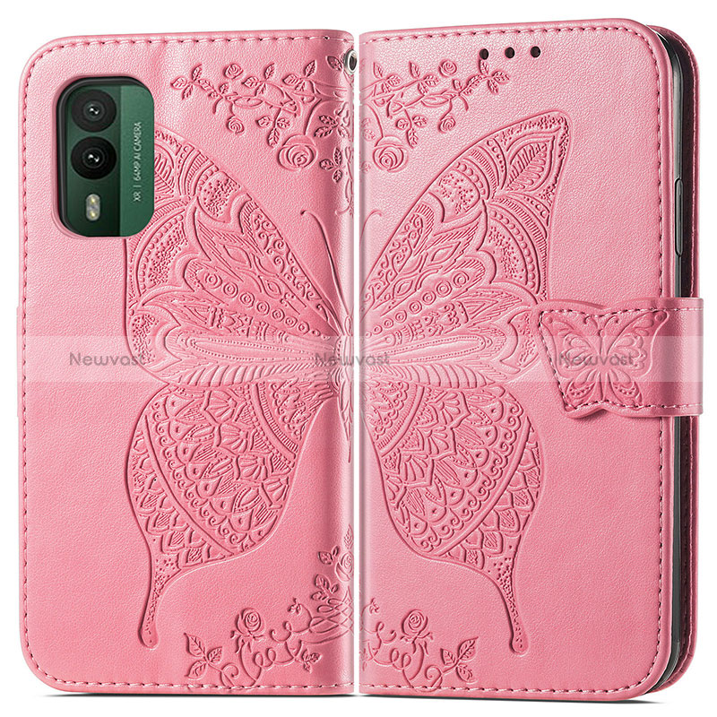 Leather Case Stands Butterfly Flip Cover Holder for Nokia XR21