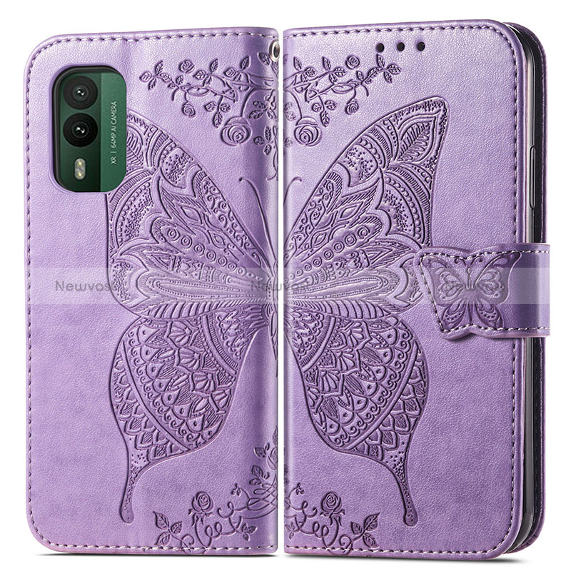 Leather Case Stands Butterfly Flip Cover Holder for Nokia XR21