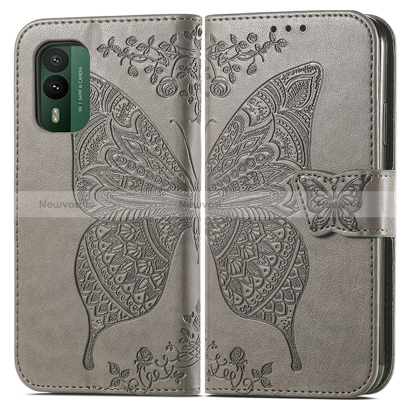 Leather Case Stands Butterfly Flip Cover Holder for Nokia XR21