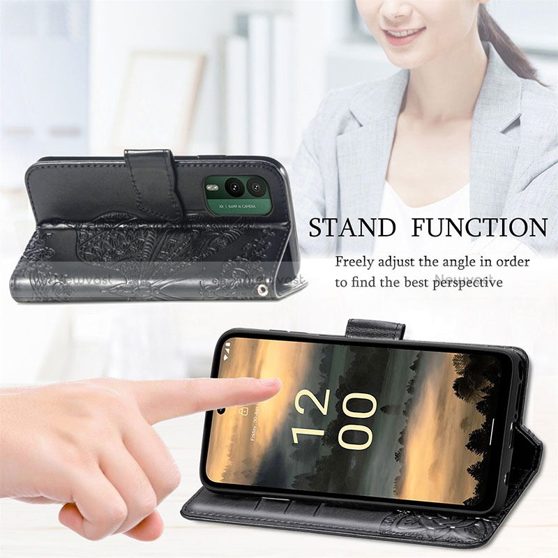 Leather Case Stands Butterfly Flip Cover Holder for Nokia XR21