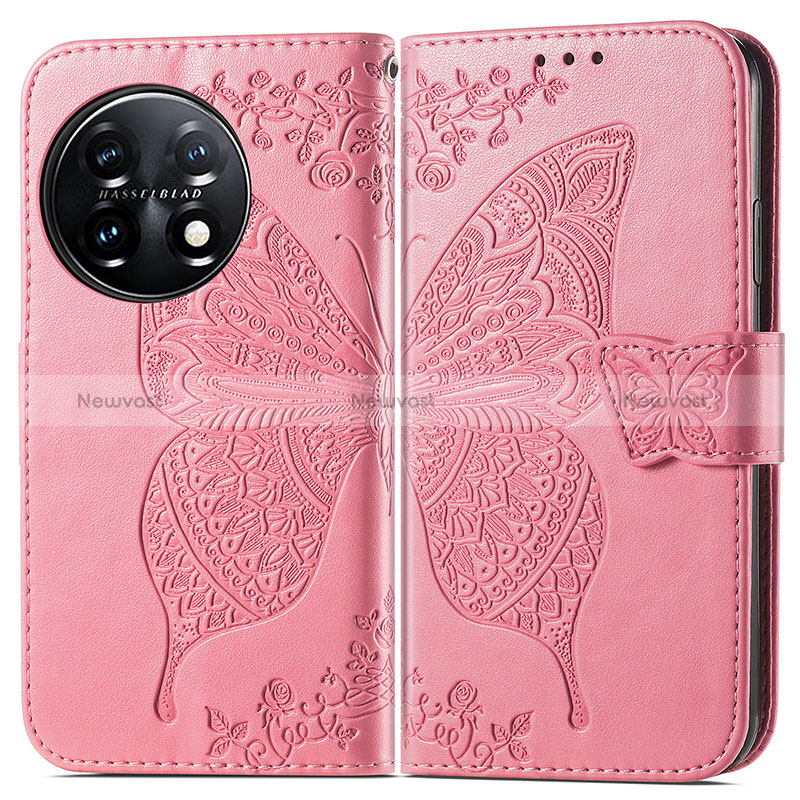 Leather Case Stands Butterfly Flip Cover Holder for OnePlus 11 5G